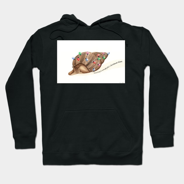 Giant African Land Snail Christmas Hoodie by WolfySilver